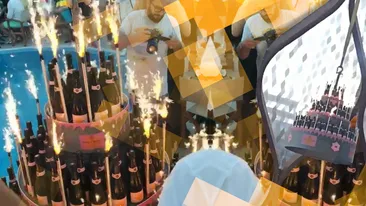 “Regii distracțiilor” au făcut ravagii: Au cerut să le fie aduse la masă  200 de sticle de șampanie cu macaraua!