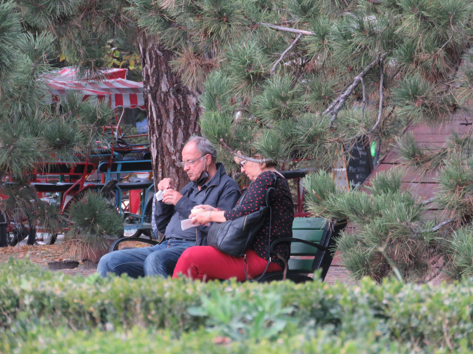 Ilie Șerbănescu și doamna lui au ieșit în parc, la o plimbare și o înghețată