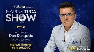 Marius Tucă Show începe miercuri, 11 martie, de la ora 20.00, live pe Gândul. Invitat: prof. univ. dr. Dan Dungaciu