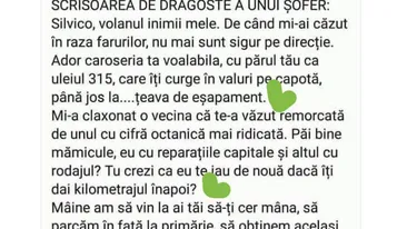 BANC | Scrisoarea de dragoste a unui șofer: Silvico, volanul inimii mele..
