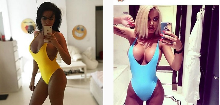 Loredana Chivu şi Claudia, iubita lui Dorian Popa, au îmbrăcat acelaşi costum de baie