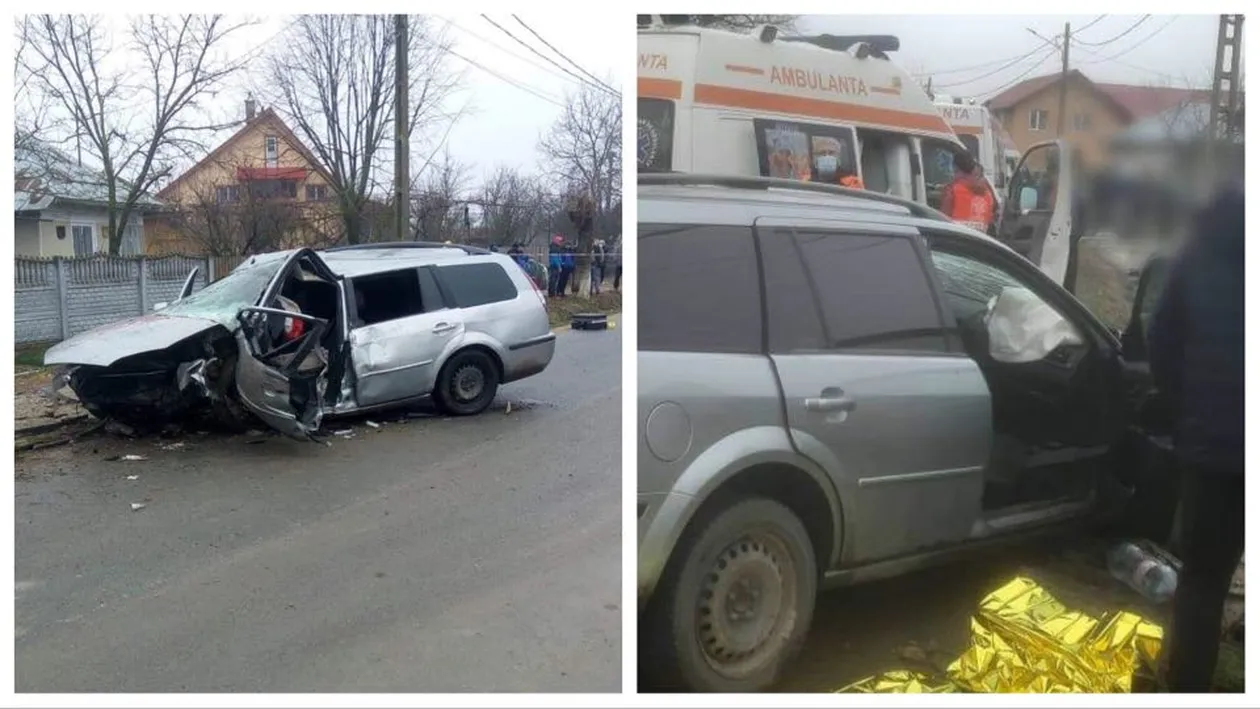 Accident grav în Teleroman. Un bărbat a murit pe loc, după ce mașina în care se afla s-a izbit de un cap de pod