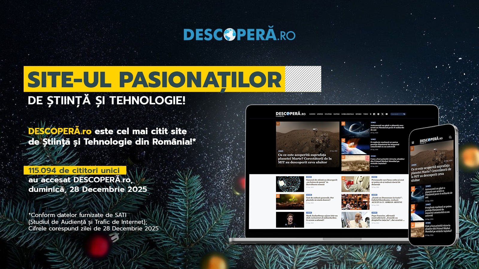 Comunicat: DESCOPERĂ.ro, site-ul preferat al pasionaților de Știință și Tehnologie din România!