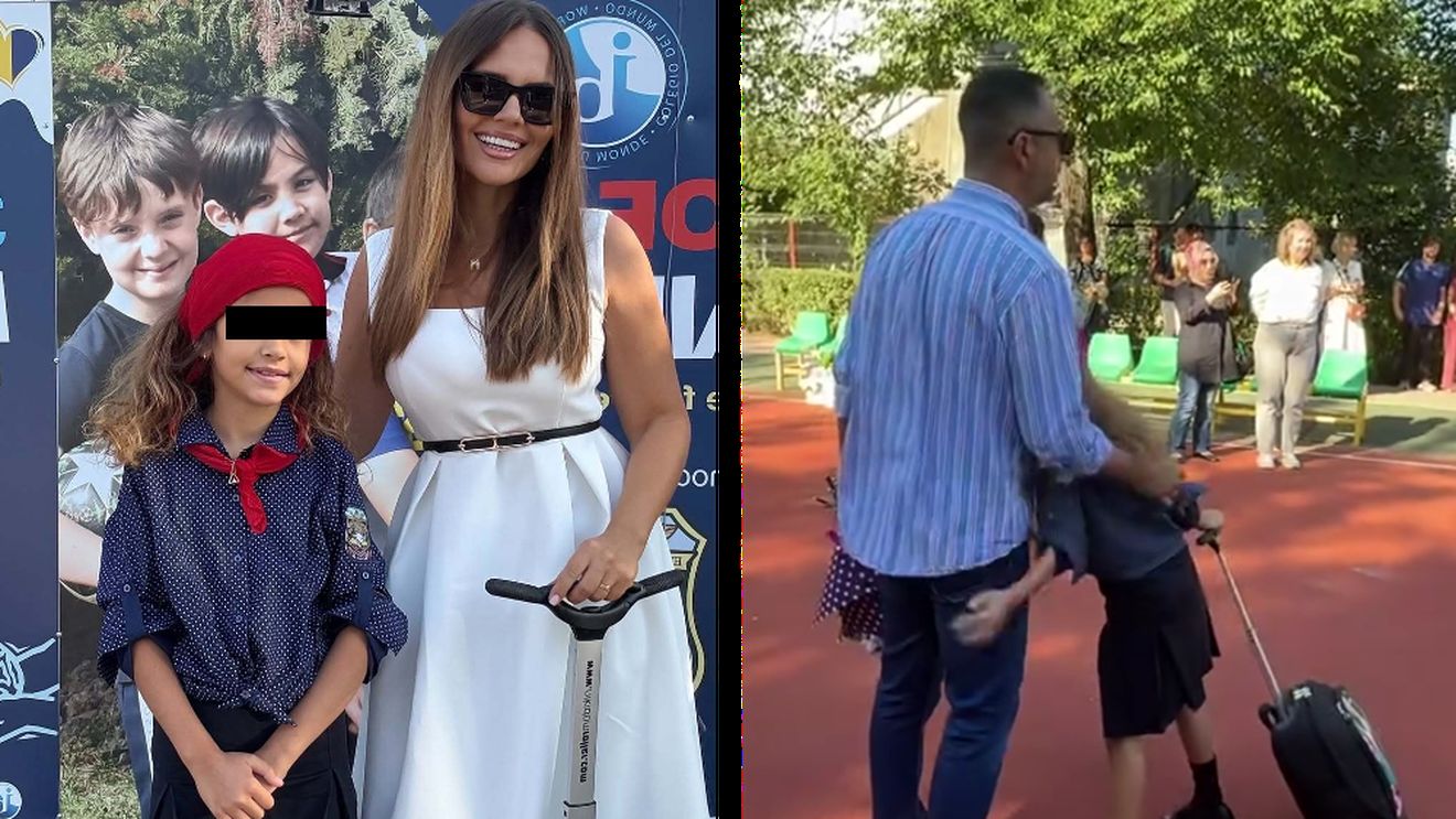 NU E O GLUMĂ! Cât costă ghiozdanul pe care fiica Cristinei Șișcanu și a lui Mădălin Ionescu l-a purtat în prima zi de școală