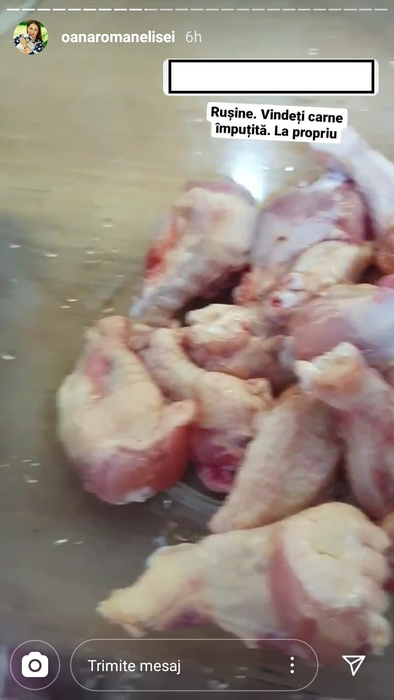 Episod neplăcut pentru Oana Roman, după ce s-a întors de la cumpărături: “Mi s-a făcut rău”. Ce a găsit într-o pungă cu carne