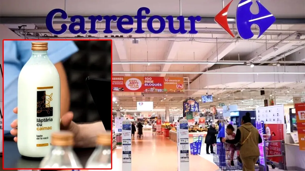 Ce a pățit o constănțeancă, după ce a cumpărat 1 litru de lapte din Carrefour. Ce era în sticlă, de fapt