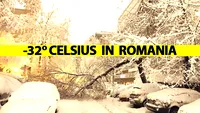 ANM, anunț groaznic: Temperaturi de -32 de grade Celsius în România
