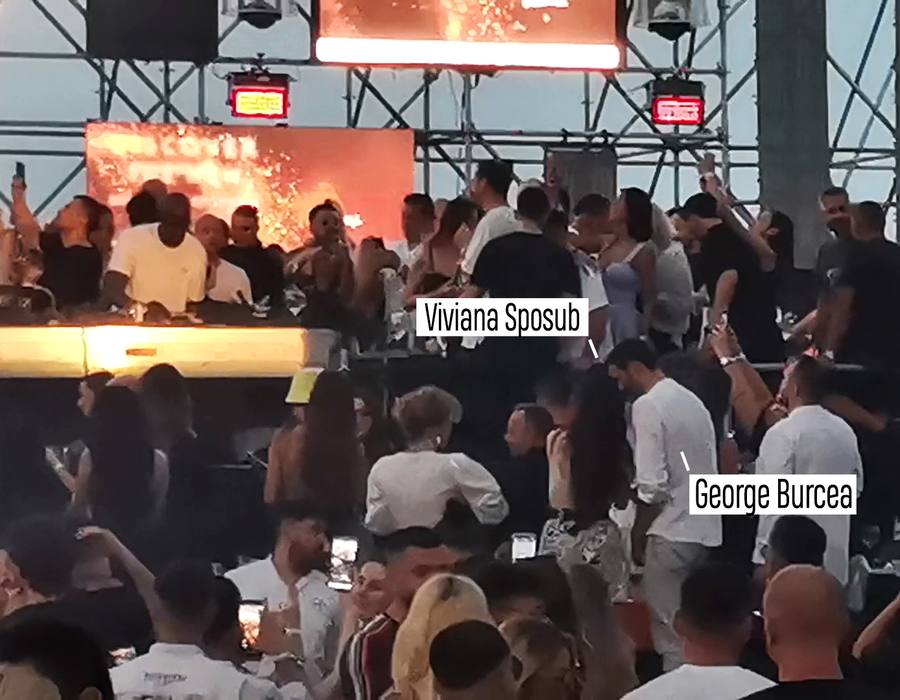 Viviana Sposub, George Burcea și ”soacra” lui s-au distrat, în club, la mare