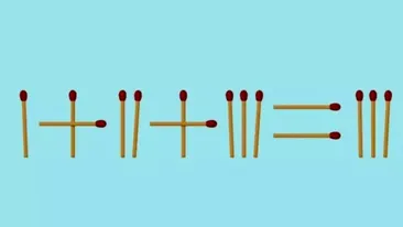 TEST IQ | Corectează ecuația I+II+III=III în 10 secunde! Doar geniile reușesc, mutând un singur băț de chibrit