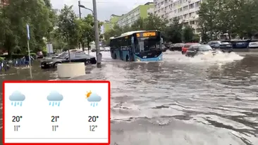 Plouă 8 zile fără oprire în București. Pe ce dată vine potopul, potrivit meteorologilor Accuweather
