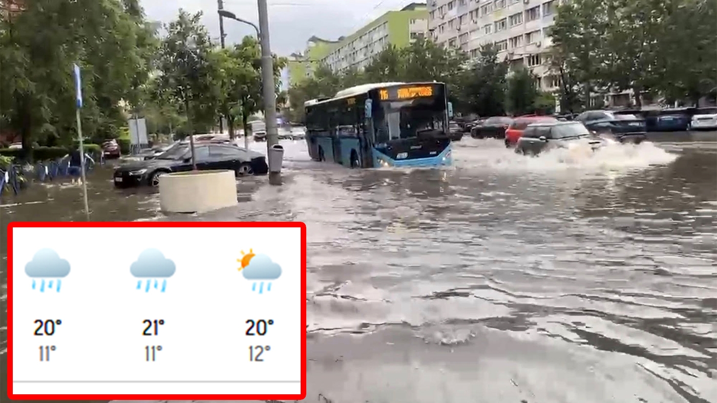 Plouă 8 zile fără oprire în București. Pe ce dată vine "potopul", potrivit meteorologilor Accuweather