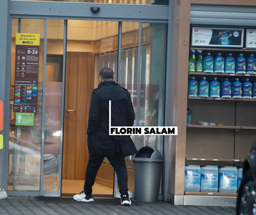Florin Salam în benzinărie