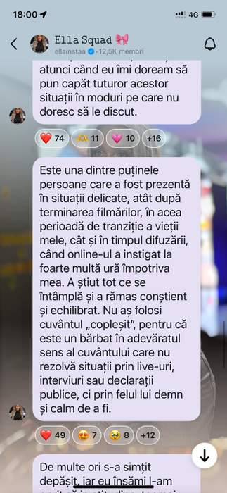 Ella, dezvăluire neașteptată!/ Sursa foto: Instagram