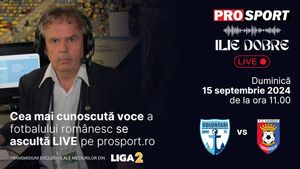 Ilie Dobre comentează LIVE pe ProSport.ro meciul FC Voluntari - Chindia Târgoviște, duminică, 15 septembrie 2024, de la ora 11.00