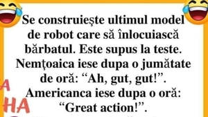 BANC | Se construiește un robot care să înlocuiască bărbatul. E supus la teste de o nemțoaică, o americancă și o olteancă