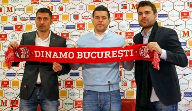 Cosmin Contra, alături de Mutu și de Dănciulescu, la prezentarea oficială la Dinamo