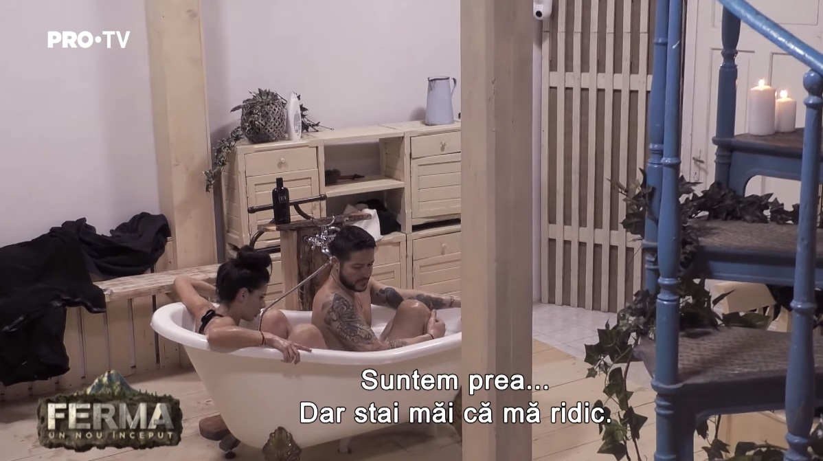 Scene compromițătoare la “Ferma”! Căsătorit și cu 2 copii, Jorge a fost filmat dezbrăcat în cadă cu Miss România