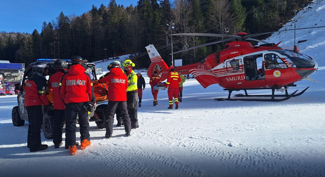 Grav accident pe pârtia Sorica din Azuga/ sursă foto: Salvamont Prahova