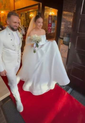 Cosmina și Alin s-au căsătorit religios. sursă foto:  captură video