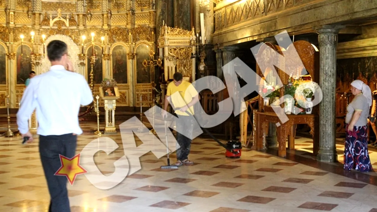 Toti oamenii presedintelui, in misiune speciala la Biserica Sfantul Spiridon Nou inainte de nunta Elenei Basescu