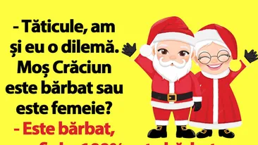 BANCUL ZILEI | Ce este Moș Crăciun, de fapt: bărbat sau femeie?