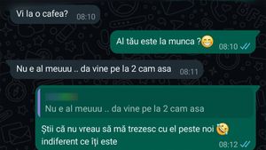 Discuție pe WhatsApp, devenită virală, între o româncă și amantul ei: "Al tău este la muncă?"