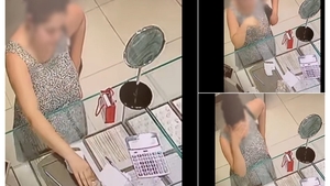 Femeia din imagine a intrat într-un magazin din Hunedoara, prefăcându-se clientă și a furat un inel. Cum a fost prinsă