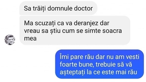 BANCUL ZILEI | "Domnule doctor, cum se simte soacra mea?"