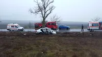 Accident grav în Tulcea, în această dimineață. 2 persoane au rămas încarcerate