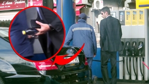 Soferul lui Marian Vanghelie se pricepe sa dea un bacsis! Uite cum l-a "omenit" pe baiatul de la pompa!
