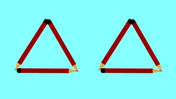 TEST IQ | Mutați un chibrit pentru a obține 4 triunghiuri. Da, se poate!