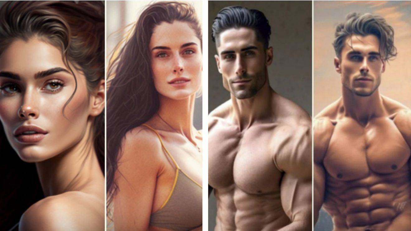 Cum arată bărbatul ideal și femeia perfectă. Inteligența artificială a "creionat" cei mai frumoși oameni de pe planetă