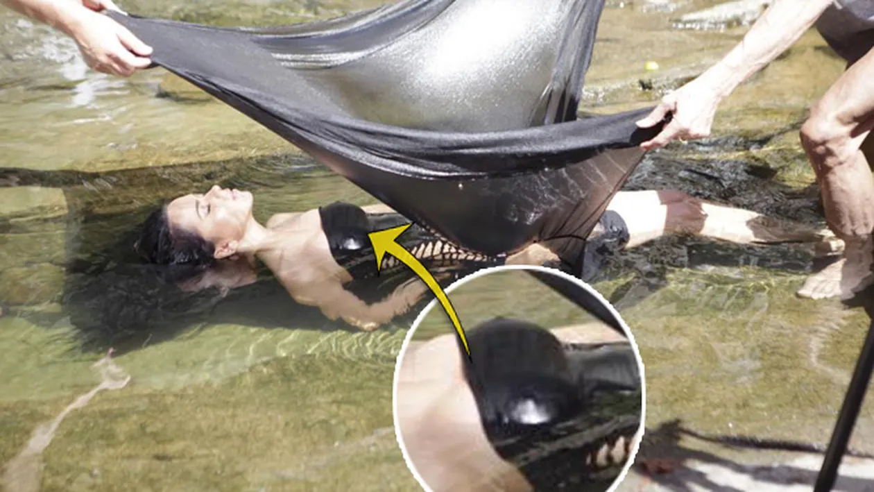 Inna, cu sfarcurile intarite intr-un costum de baie din piele la filmarea noului videoclip!