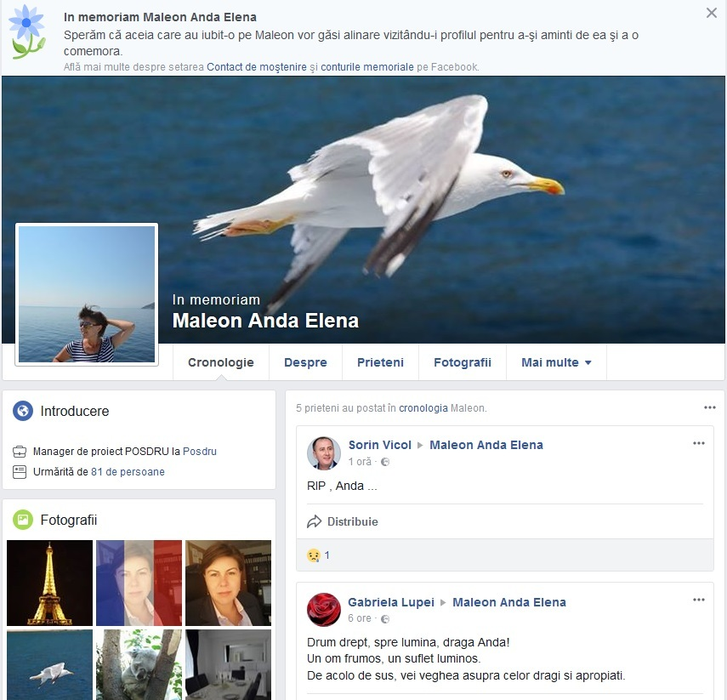Ce s-a întâmplat cu pagina de Facebook a Andei Maleon! Unii dintre prietenii cuplului care s-a sinucis au fost şocaţi când au văzut mesajul