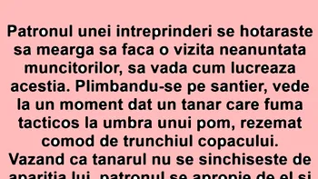 BANCUL ZILEI | Patronul și tânărul leneș