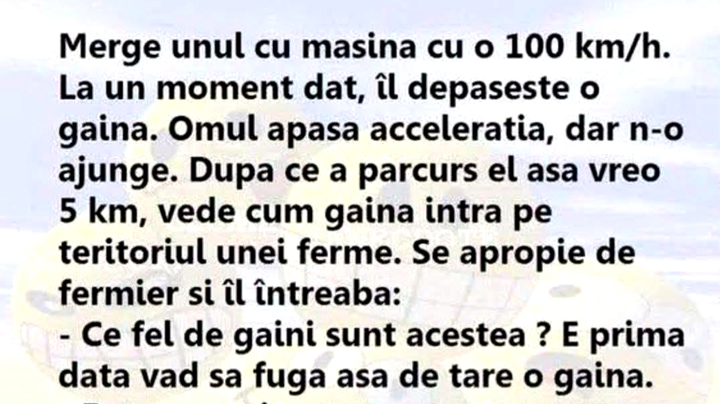 BANCUL ZILEI | Găina vitezistă