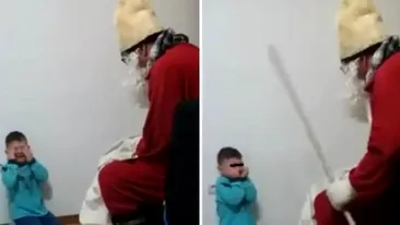 Poliţia a deschis dosar penal, în cazul copilului terorizat de un bărbat îmbrăcat în costum de Moş Crăciun


