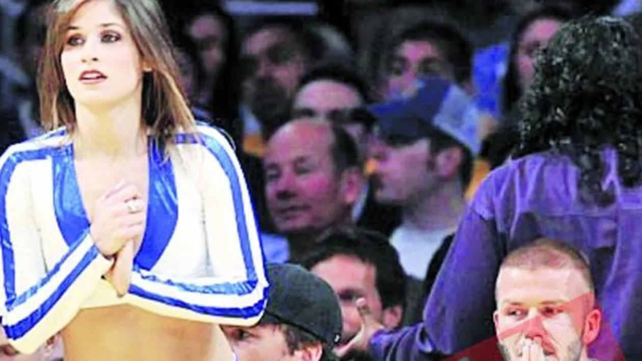 Beckham a poftit la fundul unei majorete