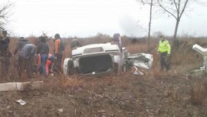 Destin cumplit pentru Rodica, o femeie de 46 de ani. A murit în urma unui accident, după ce s-a izbit cu mașina de o cruce de marmură