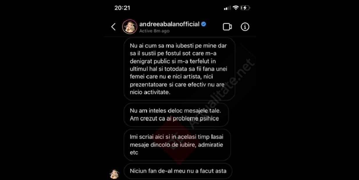 Mesajul Andreei Bălan pentru admiratoarea care a nemulțumit-o