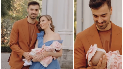 Liviu Teodorescu și-a botezat în stil mare fetița. Soția artistului a făcut furori cu ținuta aleasă