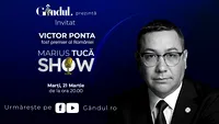 Marius Tucă Show începe marți, 21 martie, de la ora 20.00, live pe gândul.ro