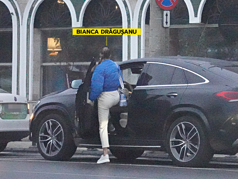 Bianca urcă la volanul bolidului său, un Mercedes Gle Coupe / (Sursa: CANCAN.RO)