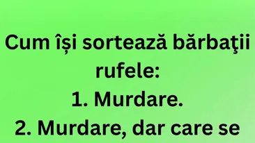 BANCUL ZILEI | Cum își sortează bărbații rufele