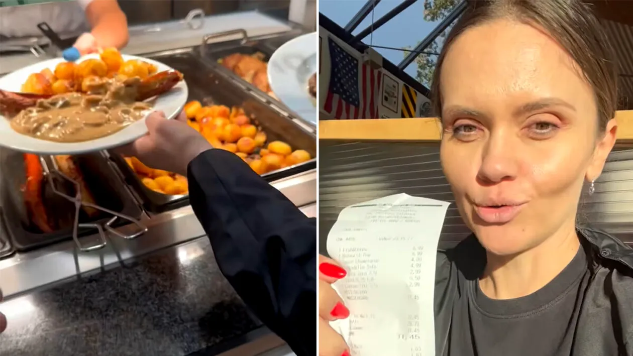 Câți bani au plătit Mădălin Ionescu și Cristina Șișcanu pentru un cârnat, o chiftea și cartofi prăjiți, la împinge tava în Germania