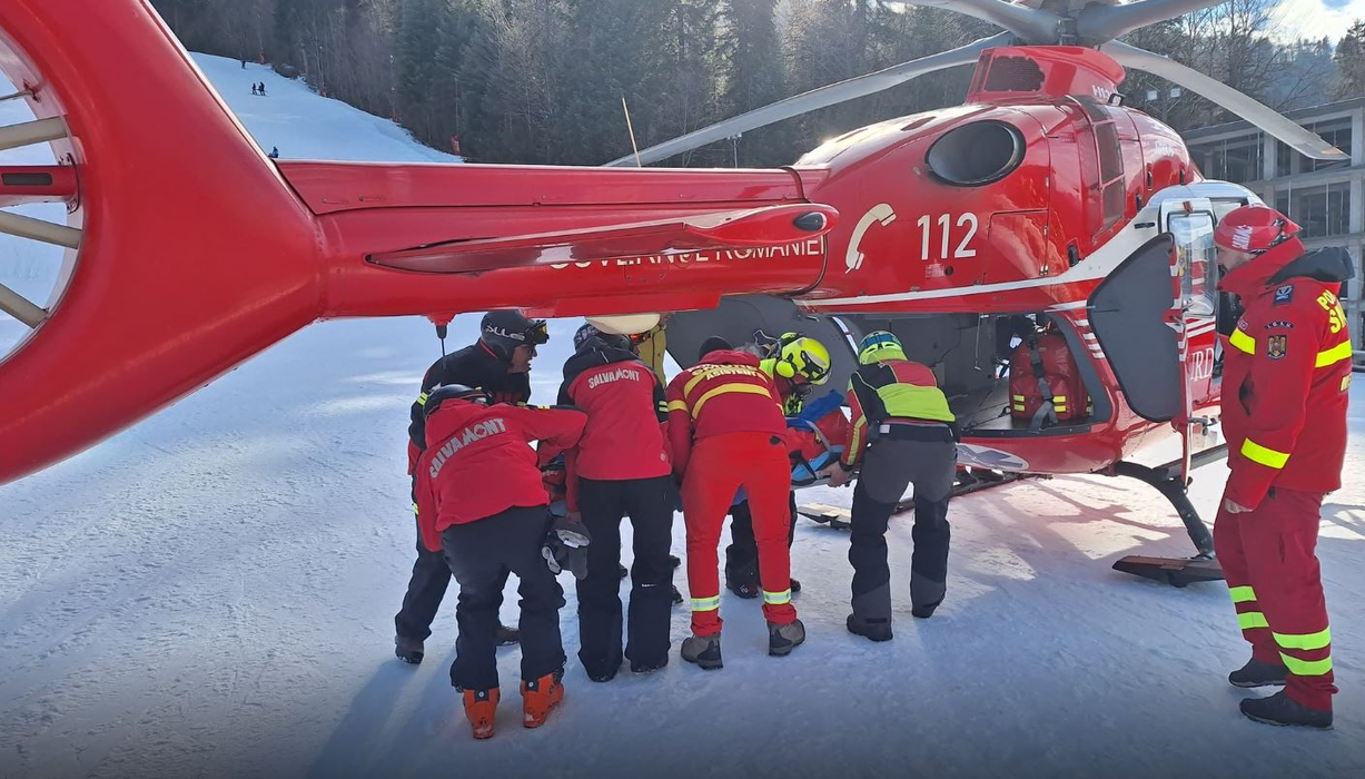 Grav accident pe pârtia Sorica din Azuga/ sursă foto: Salvamont Prahova
