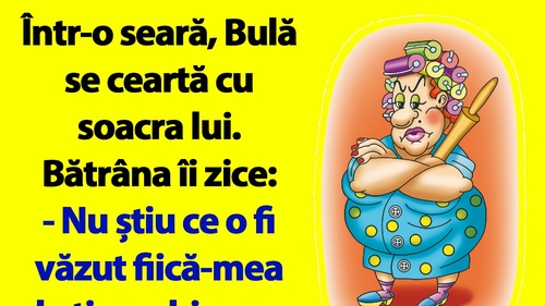BANC | Bulă se ceartă cu soacra lui