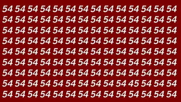 Iluzie optică virală | Găsiți numărul '45' din șirul de '54' în doar 7 secunde!