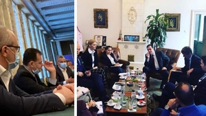 Ludovic Orban, gafă după gafă! Cum a fost surprins premierul într-o sală de ședințe a Guvernului după poza în care bea și fumează în biroul său
