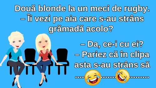 BANC | Ce discută două blonde la un meci de rugby
